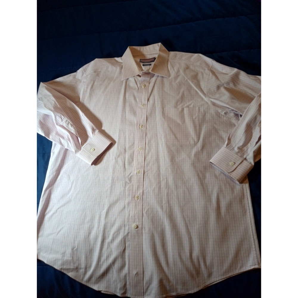 Vineyard Vines 100's 2-Ply Blue/Pink Check Dress Shirt‎ 18/35